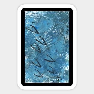 Art Acrylic artwork painting fish sea Sticker